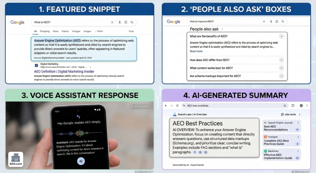 Examples of AEO in Search Results​
